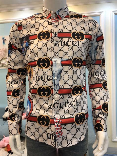 mens shirt gucci|gucci shirts for men price.